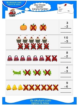 Çocuklar İçin toplam işlemi yaprak testleri 